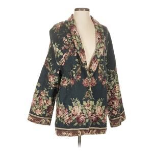 sugar street weavers jacket Tapestry Embroidered Rose Flowers Jacket Buttons S